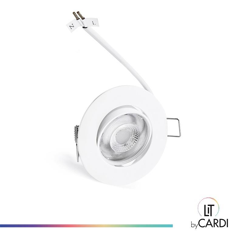 Spot Downlight, D82*30mm, 5W, IP20,  4000K, 480lm, 96lm/W, BA60°, On/Off,White