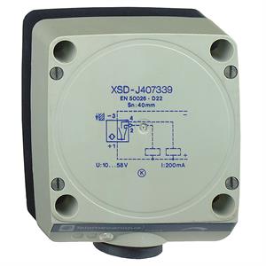 Sensor indutivo xsd 80x80x40 - plástico - sn40mm - 12..48vdc - terminais
