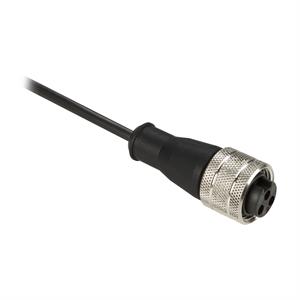 Ligador recto fêmea aro metálico 1/2” 20 unf-3 pinos con cabo pur 2m