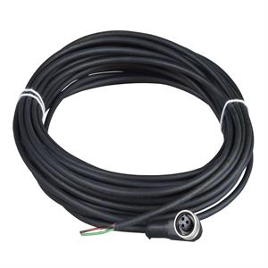 Ligador curvo fêmea aro metálico 1/2” 20 unf-3 pinos con cabo pur 2m