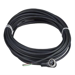 Ligador curvo fêmea aro metálico 1/2” 20 unf-3 pinos con cabo pur 10m