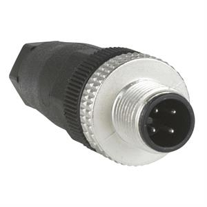Macho, m12, 4-pin,conector recto - prensa-cabo