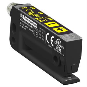 Garfo etiqueta sensor fotoeléctrico 40x3 - 12..24 v dc - pnp no/nc m8 conectado