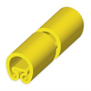Manga pré-cortada Unex 18x28, em PVC plastificado cor amarelo