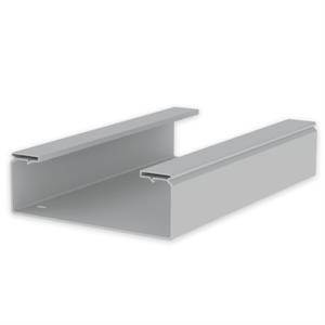 Caminho de cabos liso Unex 100x300, em U23X cor cinzento