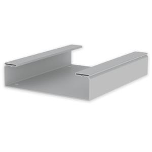 Caminho de cabos liso Unex 100x400, em U23X cor cinzento