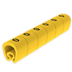 Sinalizador pré-cortado Unex 2-5 mm, em PVC plastificado cor amarelo