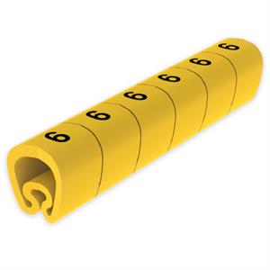 Sinalizador pré-cortado Unex 2-5 mm, em PVC plastificado cor amarelo
