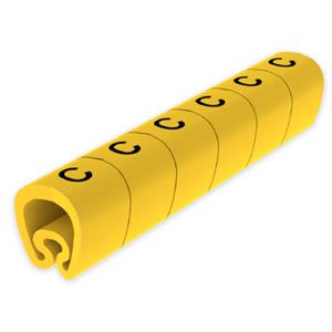 Sinalizador pré-cortado Unex 2-5 mm, em PVC plastificado cor amarelo