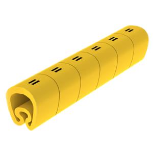 Sinalizador pré-cortado Unex 4-8 mm, em PVC plastificado cor amarelo