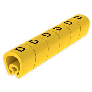 Sinalizador pré-cortado Unex 4-8 mm, em PVC plastificado cor amarelo