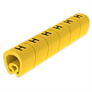 Sinalizador pré-cortado Unex 4-8 mm, em PVC plastificado cor amarelo