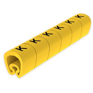 Sinalizador pré-cortado Unex 4-8 mm, em PVC plastificado cor amarelo