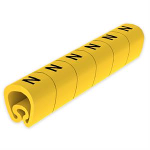 Sinalizador pré-cortado Unex 4-8 mm, em PVC plastificado cor amarelo