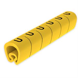 Sinalizador pré-cortado Unex 4-8 mm, em PVC plastificado cor amarelo