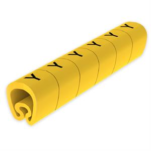 Sinalizador pré-cortado Unex 4-8 mm, em PVC plastificado cor amarelo