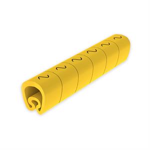 Sinalizador pré-cortado Unex 4-8 mm, em PVC plastificado cor amarelo