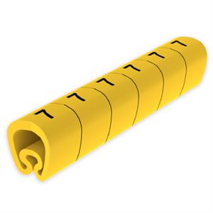 Sinalizador pré-cortado Unex 7-18 mm, em PVC plastificado cor amarelo