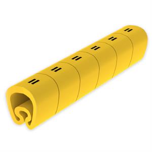 Sinalizador pré-cortado Unex 7-18 mm, em PVC plastificado cor amarelo