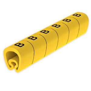 Sinalizador pré-cortado Unex 7-18 mm, em PVC plastificado cor amarelo