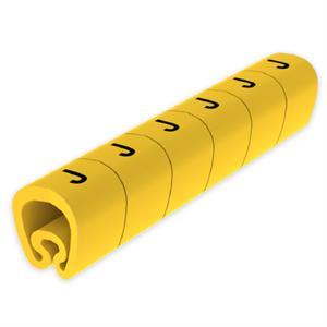 Sinalizador pré-cortado Unex 7-18 mm, em PVC plastificado cor amarelo