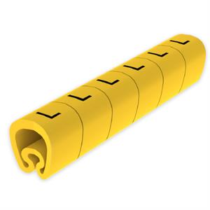 Sinalizador pré-cortado Unex 7-18 mm, em PVC plastificado cor amarelo