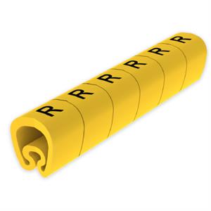 Sinalizador pré-cortado Unex 7-18 mm, em PVC plastificado cor amarelo