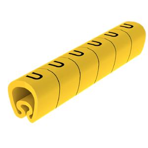 Sinalizador pré-cortado Unex 7-18 mm, em PVC plastificado cor amarelo