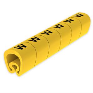 Sinalizador pré-cortado Unex 7-18 mm, em PVC plastificado cor amarelo