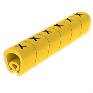 Sinalizador pré-cortado Unex 7-18 mm, em PVC plastificado cor amarelo