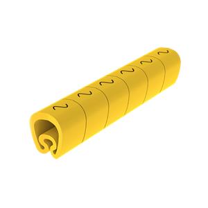 Sinalizador pré-cortado Unex 7-18 mm, em PVC plastificado cor amarelo