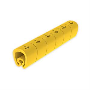 Sinalizador pré-cortado Unex 7-18 mm, em PVC plastificado cor amarelo