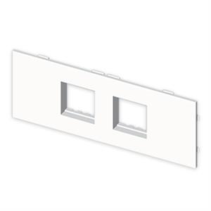 Placa Unex para 2 mecanismos Mosaic, em U24X cor branco