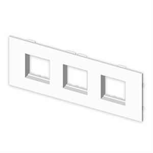 Placa Unex para 3 mecanismos Mosaic, em U24X cor branco
