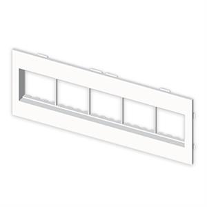 Placa Unex para 5 mecanismos Mosaic, em U24X cor branco