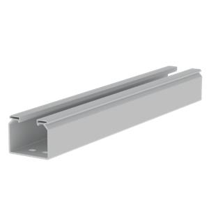 Caminho de cabos perfurado Unex 60x75, em U23X cor cinzento