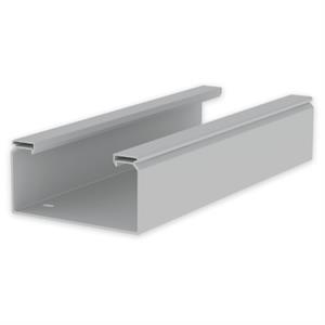 Caminho de cabos liso Unex 100x200, em U23X cor cinzento