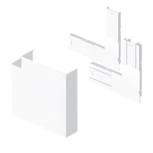 Ângulo plano Unex 70x210, em U24X cor branco
