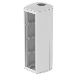 Módulo coluna 4 mecanismos Unex Ø50, tampa 80mm, em U24X cor cinzento