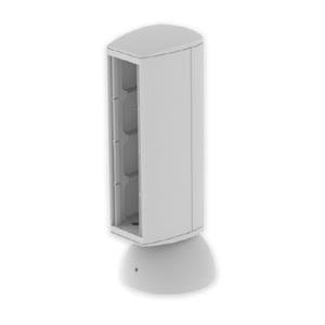 Mini-coluna Unex para 4 mecanismos, tampa 65mm, em U24X cor cinzento