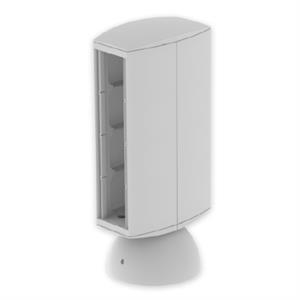 Mini-coluna Unex para 8 mecanismos, tampa 65mm, em U24X cor cinzento