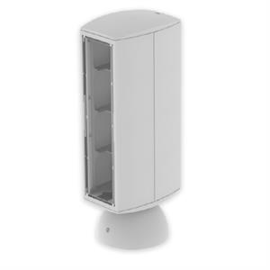 Mini-coluna Unex para 8 mecanismos, tampa 80mm, em U24X cor cinzento