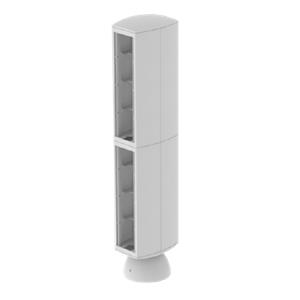Mini-coluna Unex para 16 mecanismos, tampa 80mm, em U24X cor cinzento