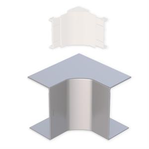 Ângulo interior Unex 50x80, em U24X cor alumínio