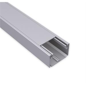 Calha para mecanismos Unex 50x100 de 1 tampa (80 mm), em U23X cor alumínio