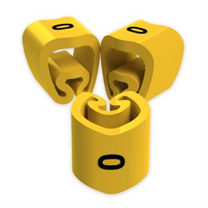 Sinalizador cortado Unex 2-5mm, em PVC plastificado cor amarelo