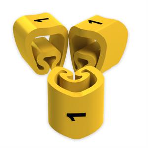 Sinalizador cortado Unex 2-5mm, em PVC plastificado cor amarelo