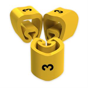 Sinalizador cortado Unex 2-5mm, em PVC plastificado cor amarelo