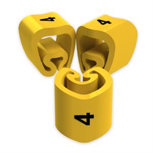 Sinalizador cortado Unex 2-5mm, em PVC plastificado cor amarelo