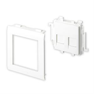 Placa plana Unex, tampa de 65mm, em U24X cor branco